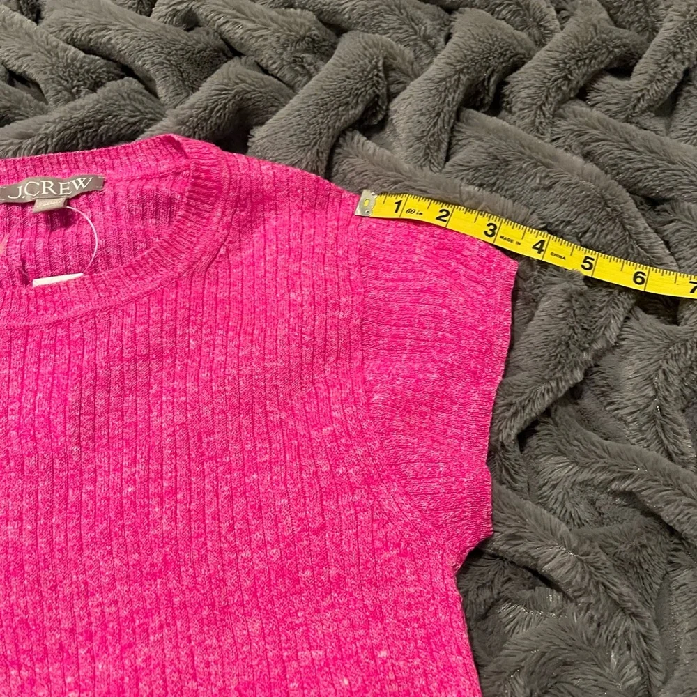 NWT J.Crew Hot Pink Crew Neck Shirt Size Small